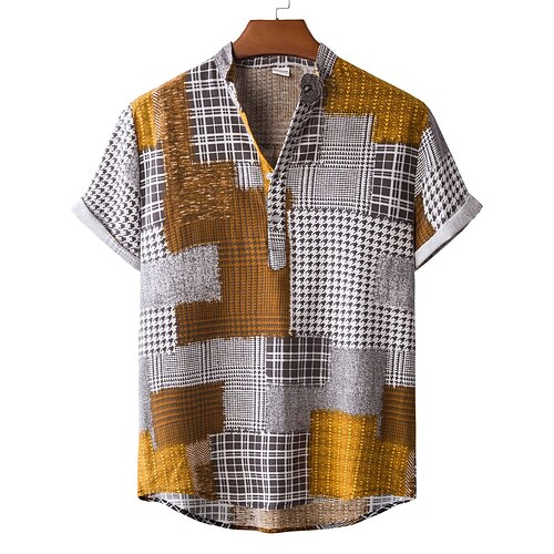 Men's Dress Shirt Casual Shirt T shirt Shirt Print Oil Painting Geometry Letter Round Neck Casual Daily Print Short Sleeve Tops Ethnic Style Retro Tropical Nostalgic Light Yellow
Men's Dress Shirt Casual Shirt T shirt Shirt Print Oil Painting Geometry Letter Round Neck Casual Daily Print Short Sleeve Tops Ethnic Style Retro Tropical Nostalgic Light Yellow