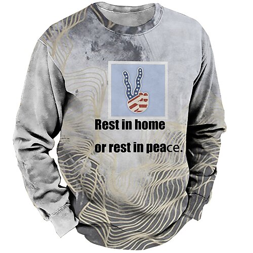 Men's Unisex Sweatshirt Pullover Abstract Graphic Prints Letter Print Daily Sports 3D Print Casual Vintage Hoodies Sweatshirts Gray
Men's Unisex Sweatshirt Pullover Abstract Graphic Prints Letter Print Daily Sports 3D Print Casual Vintage Hoodies Sweatshirts Gray