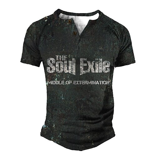 Men's Henley Shirt Tee T shirt 3D Print Graphic Color Block Letter Plus Size Henley Daily Sports Patchwork Button-Down Short Sleeve Tops Basic Casual Classic Designer Black / Gray
Men's Henley Shirt Tee T shirt 3D Print Graphic Color Block Letter Plus Size Henley Daily Sports Patchwork Button-Down Short Sleeve Tops Basic Casual Classic Designer Black / Gray