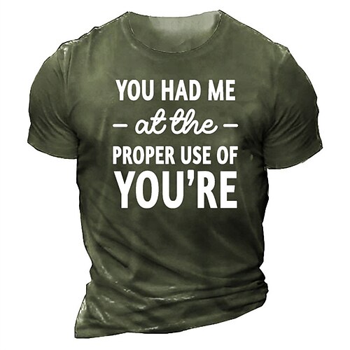 Men's Unisex T shirt 3D Print Graphic Letter Crew Neck Street Daily Print Short Sleeve Tops Casual Designer Big and Tall Sports Green
Men's Unisex T shirt 3D Print Graphic Letter Crew Neck Street Daily Print Short Sleeve Tops Casual Designer Big and Tall Sports Green
