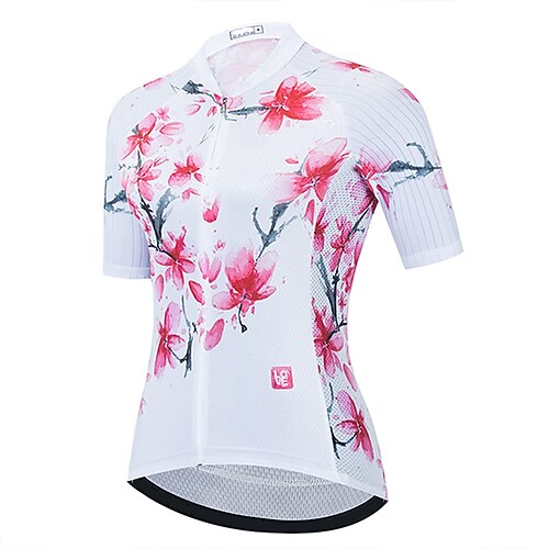 21Grams Women's Short Sleeve Cycling Jersey Summer Spandex White Floral Botanical Bike Top Mountain Bike MTB Road Bike Cycling Quick Dry Moisture Wicking Sports Clothing Apparel / Athleisure
21Grams Women's Short Sleeve Cycling Jersey Summer Spandex White Floral Botanical Bike Top Mountain Bike MTB Road Bike Cycling Quick Dry Moisture Wicking Sports Clothing Apparel / Athleisure