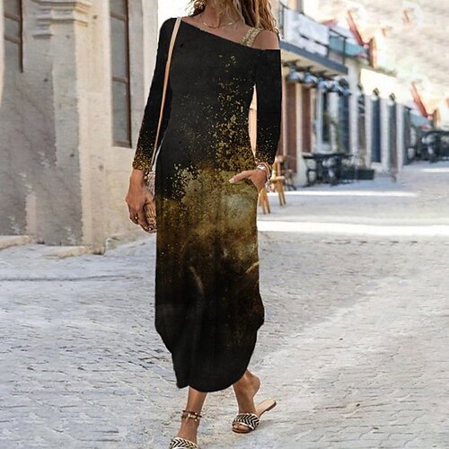 Women's A Line Dress Maxi long Dress Yellow Long Sleeve Floral Pocket Cold Shoulder Print Spring Summer One Shoulder Casual 2022 S M L XL XXL 3XL
Women's A Line Dress Maxi long Dress Yellow Long Sleeve Floral Pocket Cold Shoulder Print Spring Summer One Shoulder Casual 2022 S M L XL XXL 3XL