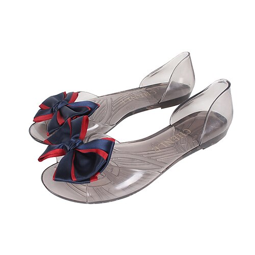 Women's Sandals Flat Sandals Bowknot Flat Heel Round Toe Open Toe Elegant Casual Daily PVC Loafer Spring Summer Gray Pink Blue
Women's Sandals Flat Sandals Bowknot Flat Heel Round Toe Open Toe Elegant Casual Daily PVC Loafer Spring Summer Gray Pink Blue