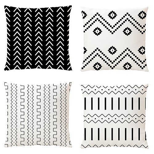 Geometric Cushion Cover 4PCS Soft Decorative Square Throw Pillow Cover Cushion Case Pillowcase for Sofa Bedroom 45 x 45 cm (18 x 18 Inch) Superior Quality Machine Washable
Geometric Cushion Cover 4PCS Soft Decorative Square Throw Pillow Cover Cushion Case Pillowcase for Sofa Bedroom 45 x 45 cm (18 x 18 Inch) Superior Quality Machine Washable