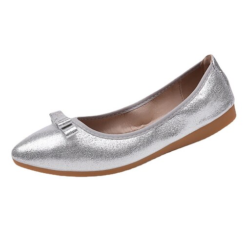 Women's Flats Formal Shoes Bowknot Flat Heel Pointed Toe Closed Toe Elegant Sweet Daily Cowhide Loafer Spring Summer Black Silver Gold
Women's Flats Formal Shoes Bowknot Flat Heel Pointed Toe Closed Toe Elegant Sweet Daily Cowhide Loafer Spring Summer Black Silver Gold
