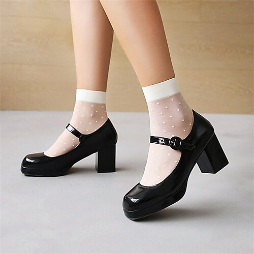 Women's Heels Chunky Heel Round Toe Minimalism Daily PU Leather Ankle Strap Spring Summer Solid Colored White Black Red
Women's Heels Chunky Heel Round Toe Minimalism Daily PU Leather Ankle Strap Spring Summer Solid Colored White Black Red
