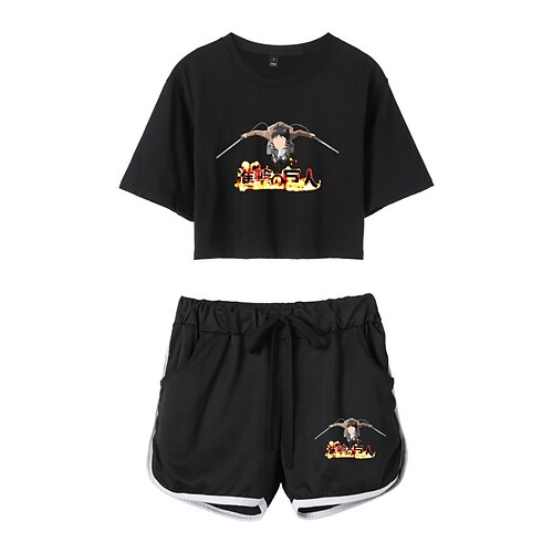 Inspired by Attack on Titan Eren Yeager Outfits Crop Top 100% Polyester Anime Harajuku Graphic Shorts For Women's
Inspired by Attack on Titan Eren Yeager Outfits Crop Top 100% Polyester Anime Harajuku Graphic Shorts For Women's