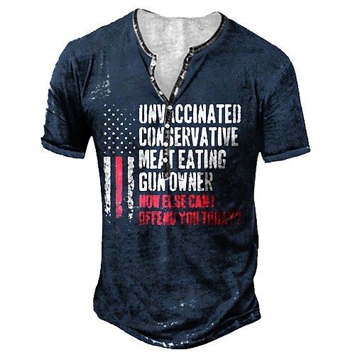Men's Henley Shirt Tee T shirt 3D Print Graphic Letter Plus Size Henley Daily Sports Button-Down Print Short Sleeve Tops Basic Casual Vintage Designer Green Navy Blue / Summer
Men's Henley Shirt Tee T shirt 3D Print Graphic Letter Plus Size Henley Daily Sports Button-Down Print Short Sleeve Tops Basic Casual Vintage Designer Green Navy Blue / Summer