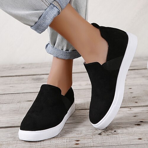 Women's Slip-Ons Flat Heel Round Toe Casual Daily Walking Shoes PU Leather Loafer Spring Summer Black
Women's Slip-Ons Flat Heel Round Toe Casual Daily Walking Shoes PU Leather Loafer Spring Summer Black