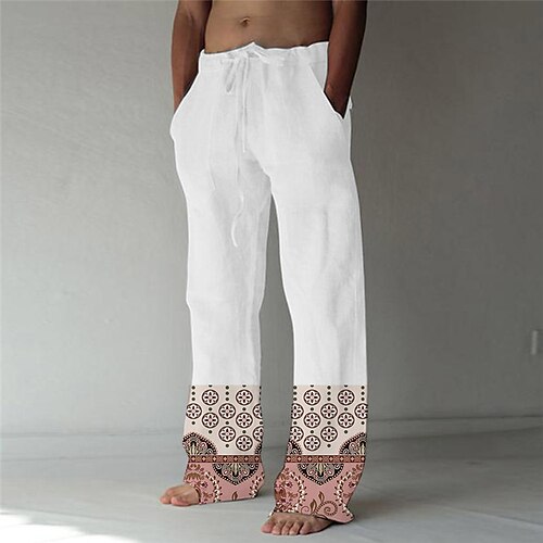 Men's Fashion Designer Straight Trousers 3D Print Elastic Drawstring Design Front Pocket Pants Casual Daily Graphic Prints Flower / Floral Comfort Soft Mid Waist White S M L XL XXL
Men's Fashion Designer Straight Trousers 3D Print Elastic Drawstring Design Front Pocket Pants Casual Daily Graphic Prints Flower / Floral Comfort Soft Mid Waist White S M L XL XXL
