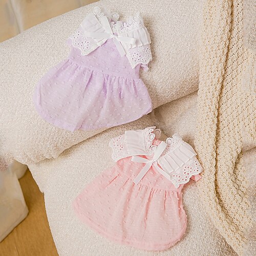 Dog Cat Dress Lace Fashion Cute Sports Casual / Daily Dog Clothes Puppy Clothes Dog Outfits Soft Purple Rosy Pink Costume for Girl and Boy Dog Cloth XS S M L XL 2XL
Dog Cat Dress Lace Fashion Cute Sports Casual / Daily Dog Clothes Puppy Clothes Dog Outfits Soft Purple Rosy Pink Costume for Girl and Boy Dog Cloth XS S M L XL 2XL