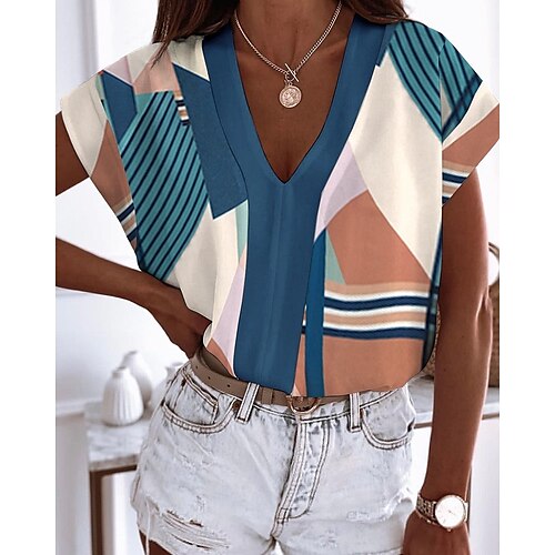 Women's Blouse Shirt Graphic Print V Neck Casual Streetwear Tops Green White Black
Women's Blouse Shirt Graphic Print V Neck Casual Streetwear Tops Green White Black