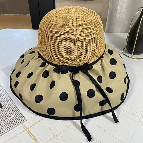 Vintage Style Elegant Acrylic / Cotton / Straw Kentucky Derby Hat / Hats with Polka Dot / Split Joint / Trim 1 PC Casual / Holiday Headpiece
Vintage Style Elegant Acrylic / Cotton / Straw Kentucky Derby Hat / Hats with Polka Dot / Split Joint / Trim 1 PC Casual / Holiday Headpiece