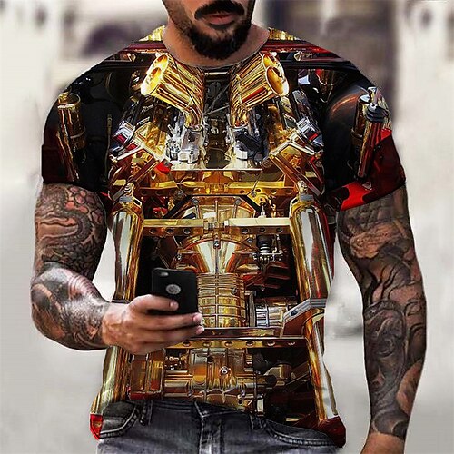 Men's Unisex T shirt 3D Print Graphic Machine Crew Neck Street Daily Print Short Sleeve Tops Casual Designer Big and Tall Sports Black / Red Yellow
Men's Unisex T shirt 3D Print Graphic Machine Crew Neck Street Daily Print Short Sleeve Tops Casual Designer Big and Tall Sports Black / Red Yellow