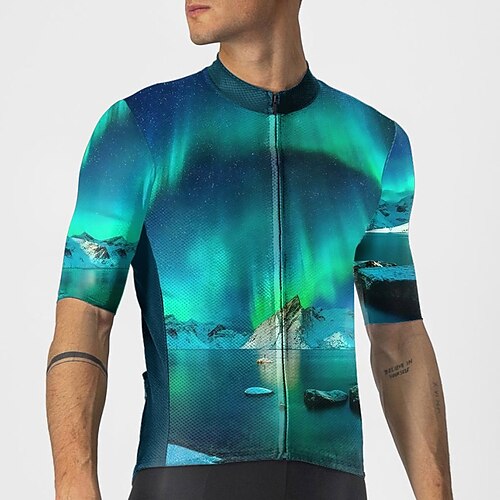 21Grams Men's Cycling Jersey Short Sleeve Bike Jersey Top with 3 Rear Pockets Mountain Bike MTB Road Bike Cycling Breathable Quick Dry Moisture Wicking Soft Blue Polyester Spandex Sports Clothing
21Grams Men's Cycling Jersey Short Sleeve Bike Jersey Top with 3 Rear Pockets Mountain Bike MTB Road Bike Cycling Breathable Quick Dry Moisture Wicking Soft Blue Polyester Spandex Sports Clothing