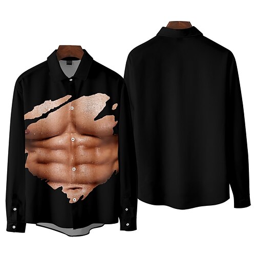 Men's Shirt 3D Print Muscle Collar Street Casual Long Sleeve Tops Fashion Vintage Classic Black
Men's Shirt 3D Print Muscle Collar Street Casual Long Sleeve Tops Fashion Vintage Classic Black
