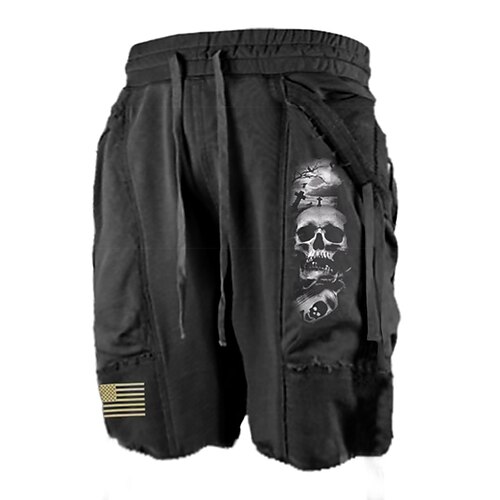 Men's Stylish Casual / Sporty Active Shorts Drawstring Pocket Elastic Waist Knee Length Pants Sports Outdoor Daily Micro-elastic Graphic Skull Comfort Breathable Mid Waist Black M L XL XXL 3XL
Men's Stylish Casual / Sporty Active Shorts Drawstring Pocket Elastic Waist Knee Length Pants Sports Outdoor Daily Micro-elastic Graphic Skull Comfort Breathable Mid Waist Black M L XL XXL 3XL