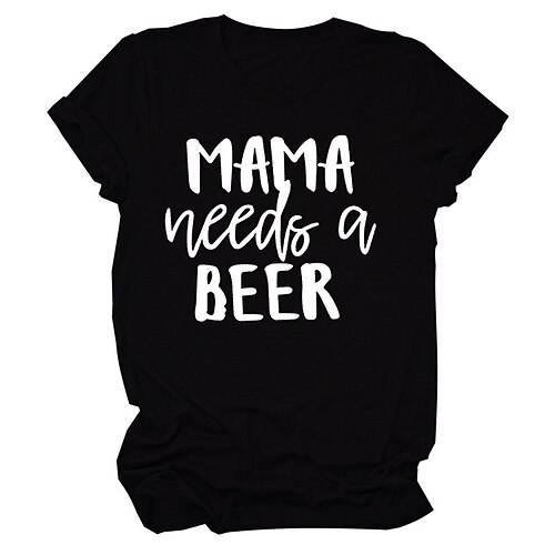 Women's Painting T shirt Text Print Round Neck Basic Tops Black Gray Light gray
Women's Painting T shirt Text Print Round Neck Basic Tops Black Gray Light gray