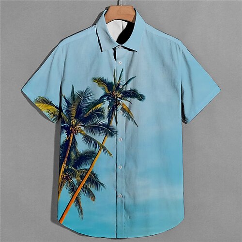 Men's Shirt Print Scenery Coconut Tree Turndown Street Casual Button-Down Print Short Sleeve Tops Casual Fashion Designer Breathable Blue
Men's Shirt Print Scenery Coconut Tree Turndown Street Casual Button-Down Print Short Sleeve Tops Casual Fashion Designer Breathable Blue