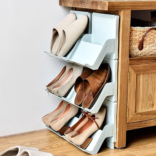 Household Furniture Combination Foldable Stackable Shoe Rack In The Corner Punching Free Rack Slippers Shoe Storage Rack Storage Splicing-free Combination Vertical Dust-proof Plastic Shoe Rack
Household Furniture Combination Foldable Stackable Shoe Rack In The Corner Punching Free Rack Slippers Shoe Storage Rack Storage Splicing-free Combination Vertical Dust-proof Plastic Shoe Rack