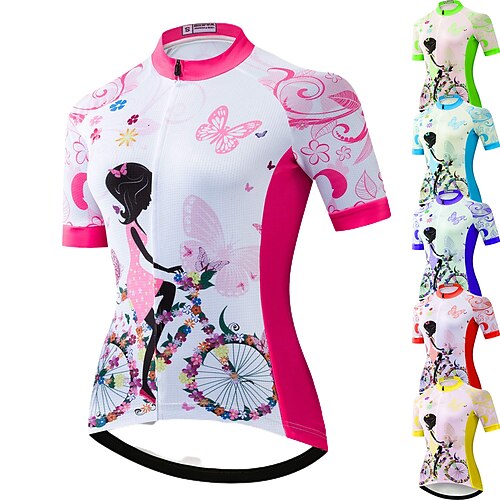 21Grams Women's Cycling Jersey Short Sleeve Bike Top with 3 Rear Pockets Mountain Bike MTB Road Bike Cycling Breathable Quick Dry Moisture Wicking Reflective Strips Green Yellow Sky Blue Butterfly
21Grams Women's Cycling Jersey Short Sleeve Bike Top with 3 Rear Pockets Mountain Bike MTB Road Bike Cycling Breathable Quick Dry Moisture Wicking Reflective Strips Green Yellow Sky Blue Butterfly