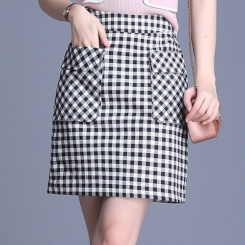 Women's Fashion Short Skirts Going out Casual / Daily Check Pocket Black M L XL
Women's Fashion Short Skirts Going out Casual / Daily Check Pocket Black M L XL