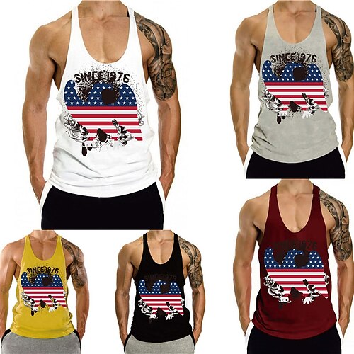 Men's Tank Top Vest Hot Stamping Graphic Prints National Flag Plus Size Crew Neck Daily Sports Print Sleeveless Tops Fashion Classic Designer Hawaiian White Gray Yellow
Men's Tank Top Vest Hot Stamping Graphic Prints National Flag Plus Size Crew Neck Daily Sports Print Sleeveless Tops Fashion Classic Designer Hawaiian White Gray Yellow
