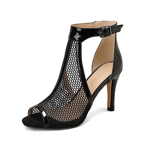 Women's Dance Boots Tango Shoes Performance Mesh Hollow-out Mesh Slim High Heel Peep Toe Black Beige Buckle Adults'
Women's Dance Boots Tango Shoes Performance Mesh Hollow-out Mesh Slim High Heel Peep Toe Black Beige Buckle Adults'