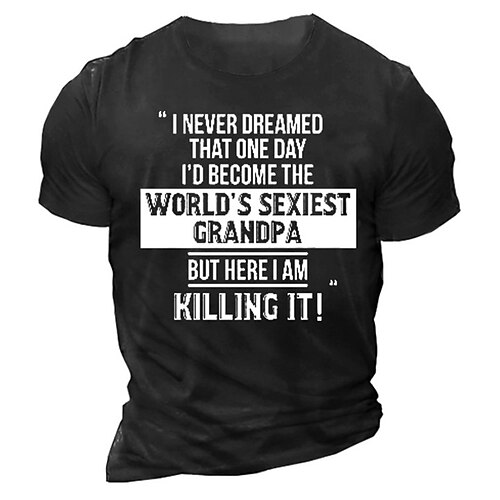 Men's T shirt 3D Print Graphic Letter Crew Neck Street Casual Print Short Sleeve Tops Basic Fashion Classic Comfortable Green Blue Black / Sports / Summer
Men's T shirt 3D Print Graphic Letter Crew Neck Street Casual Print Short Sleeve Tops Basic Fashion Classic Comfortable Green Blue Black / Sports / Summer
