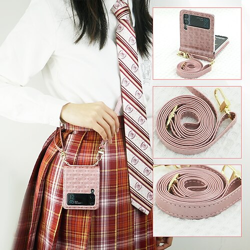 Phone Case For Samsung Galaxy Handbag Purse Flip Z Flip 3 Flip with Adjustable Neck Strap with Removable Cross Body Strap Solid Colored Flower PU Leather
Phone Case For Samsung Galaxy Handbag Purse Flip Z Flip 3 Flip with Adjustable Neck Strap with Removable Cross Body Strap Solid Colored Flower PU Leather
