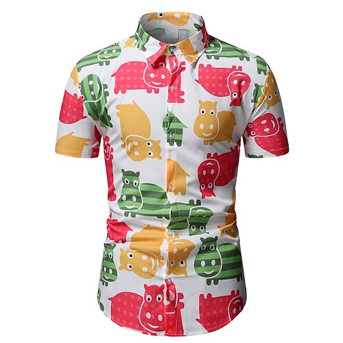 Men's Shirt 3D Print Character Plus Size Turndown Holiday 3D Print Short Sleeve Tops Casual Classic White
Men's Shirt 3D Print Character Plus Size Turndown Holiday 3D Print Short Sleeve Tops Casual Classic White