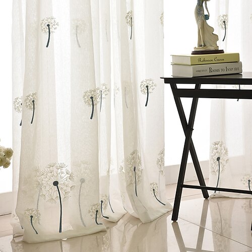 Two Panel American Pastoral Style Dandelion Embroidered Window Screen Living Room Bedroom Dining Room Study Children's Room Thin Transparent Tulle
Two Panel American Pastoral Style Dandelion Embroidered Window Screen Living Room Bedroom Dining Room Study Children's Room Thin Transparent Tulle