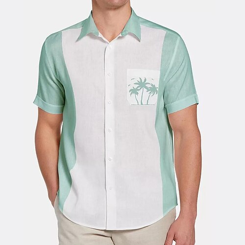 Men's Shirt Tree Turndown Street Casual Button-Down Short Sleeve Tops Casual Fashion Breathable Comfortable Green / White
Men's Shirt Tree Turndown Street Casual Button-Down Short Sleeve Tops Casual Fashion Breathable Comfortable Green / White
