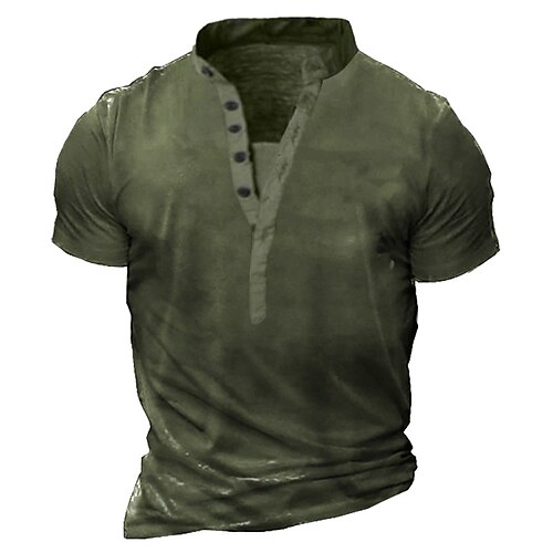 Hombre Camiseta Henley Shirt Color sólido Escote Chino Verde Ejército Calle Casual Manga Corta Abotonar Ropa Básico Moda Clásico Cómodo / Verano / Verano / Deportes
Hombre Camiseta Henley Shirt Color sólido Escote Chino Verde Ejército Calle Casual Manga Corta Abotonar Ropa Básico Moda Clásico Cómodo / Verano / Verano / Deportes