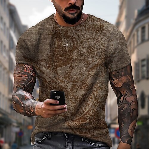 Men's T shirt 3D Print Graphic Machine Crew Neck Casual Daily Print Short Sleeve Tops Fashion Vintage Designer Big and Tall Black Khaki
Men's T shirt 3D Print Graphic Machine Crew Neck Casual Daily Print Short Sleeve Tops Fashion Vintage Designer Big and Tall Black Khaki