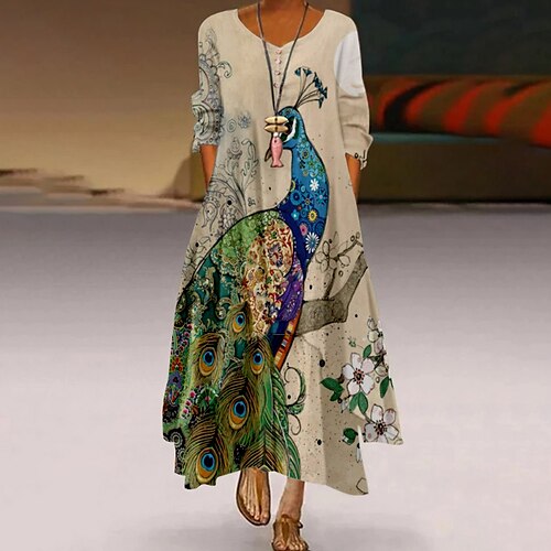 Women's A Line Dress Maxi long Dress Blue White Black Purple Beige Long Sleeve Floral Animal Print Spring Summer Round Neck Casual 2022 S M L XL XXL 3XL 4XL 5XL
Women's A Line Dress Maxi long Dress Blue White Black Purple Beige Long Sleeve Floral Animal Print Spring Summer Round Neck Casual 2022 S M L XL XXL 3XL 4XL 5XL