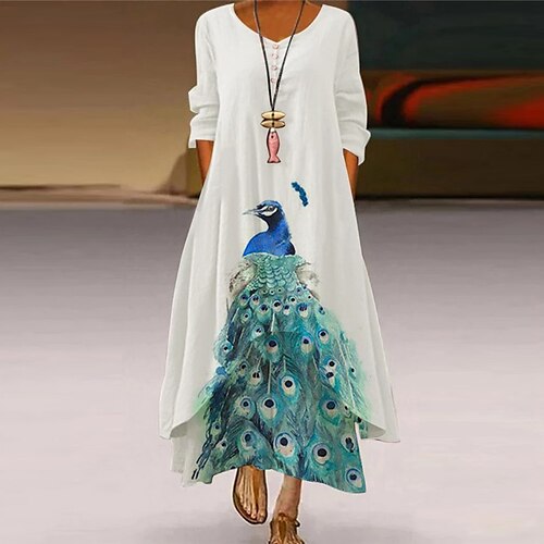Women's A Line Dress Maxi long Dress Green Blue White Pink Light Green Long Sleeve Floral Animal Pocket Button Print Spring Summer Round Neck Elegant Casual Vacation 2022 S M L XL XXL 3XL 4XL 5XL
Women's A Line Dress Maxi long Dress Green Blue White Pink Light Green Long Sleeve Floral Animal Pocket Button Print Spring Summer Round Neck Elegant Casual Vacation 2022 S M L XL XXL 3XL 4XL 5XL
