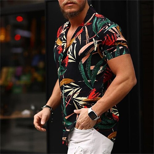 Men's Shirt Print Feather Turndown Casual Daily Button-Down Print Short Sleeve Tops Casual Fashion Black
Men's Shirt Print Feather Turndown Casual Daily Button-Down Print Short Sleeve Tops Casual Fashion Black