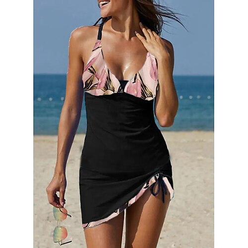Women's Swimwear Tankini 2 Piece Normal Swimsuit High Waisted Color Block Floral Print Black Padded V Wire Bathing Suits Sports Vacation Sexy / Strap / New / Strap
Women's Swimwear Tankini 2 Piece Normal Swimsuit High Waisted Color Block Floral Print Black Padded V Wire Bathing Suits Sports Vacation Sexy / Strap / New / Strap