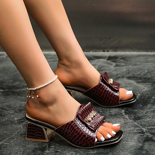 Women's Mules Chunky Heel Round Toe Casual Daily Walking Shoes PU Leather Loafer Spring Summer Leopard Dark Brown Black Beige
Women's Mules Chunky Heel Round Toe Casual Daily Walking Shoes PU Leather Loafer Spring Summer Leopard Dark Brown Black Beige