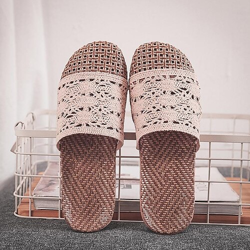 Home Slippers for Women, Comfy Indoor House Shoes, Open Toe Slides for Summer Lightweight Linen Slippers
Home Slippers for Women, Comfy Indoor House Shoes, Open Toe Slides for Summer Lightweight Linen Slippers