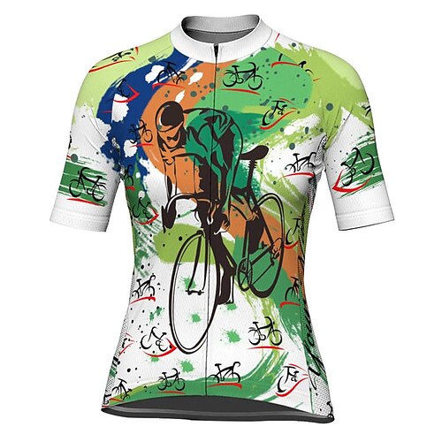 21Grams Women's Short Sleeve Cycling Jersey Graphic Bike Top Mountain Bike MTB Road Bike Cycling Green Spandex Polyester Breathable Quick Dry Moisture Wicking Sports Clothing Apparel / Athleisure
21Grams Women's Short Sleeve Cycling Jersey Graphic Bike Top Mountain Bike MTB Road Bike Cycling Green Spandex Polyester Breathable Quick Dry Moisture Wicking Sports Clothing Apparel / Athleisure