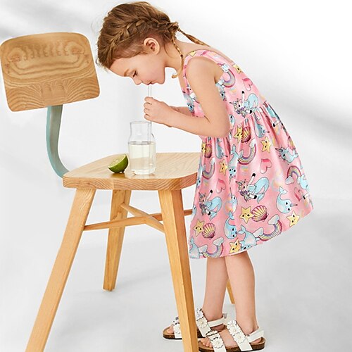 Kids Little Girls' Dress Rainbow Cartoon Unicorn A Line Dress Daily Holiday Ruched Print Pink Above Knee Sleeveless Cute Sweet Dresses Fall Summer Regular Fit 2-8 Years
Kids Little Girls' Dress Rainbow Cartoon Unicorn A Line Dress Daily Holiday Ruched Print Pink Above Knee Sleeveless Cute Sweet Dresses Fall Summer Regular Fit 2-8 Years