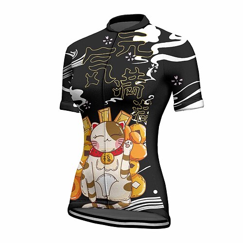 21Grams Women's Short Sleeve Cycling Jersey Summer Spandex Black Cat Bike Top Mountain Bike MTB Road Bike Cycling Quick Dry Moisture Wicking Sports Clothing Apparel / Stretchy / Athleisure
21Grams Women's Short Sleeve Cycling Jersey Summer Spandex Black Cat Bike Top Mountain Bike MTB Road Bike Cycling Quick Dry Moisture Wicking Sports Clothing Apparel / Stretchy / Athleisure