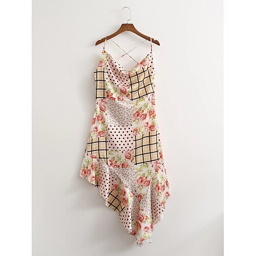 Women's Sundress Knee Length Dress Rainbow Sleeveless Floral Striped Geometric Backless Ruffle Cold Shoulder Spring Summer Halter Neck Casual Vacation 2022 S M L
Women's Sundress Knee Length Dress Rainbow Sleeveless Floral Striped Geometric Backless Ruffle Cold Shoulder Spring Summer Halter Neck Casual Vacation 2022 S M L