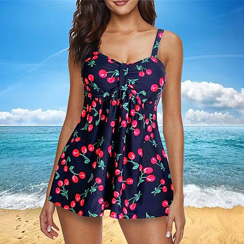 Women's Swimwear Tankini 2 Piece Plus Size Swimsuit Open Back Printing for Big Busts Fruit Navy Blue Camisole Strap Bathing Suits New Vacation Fashion / Modern / Padded Bras
Women's Swimwear Tankini 2 Piece Plus Size Swimsuit Open Back Printing for Big Busts Fruit Navy Blue Camisole Strap Bathing Suits New Vacation Fashion / Modern / Padded Bras