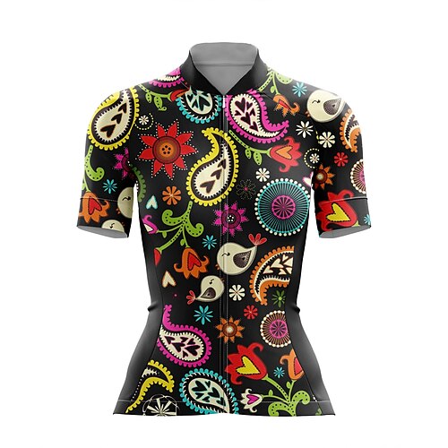 21Grams Women's Short Sleeve Cycling Jersey Black Paisley Floral Botanical Bike Top Mountain Bike MTB Road Bike Cycling Spandex Polyester Breathable Quick Dry Moisture Wicking Sports Clothing Apparel
21Grams Women's Short Sleeve Cycling Jersey Black Paisley Floral Botanical Bike Top Mountain Bike MTB Road Bike Cycling Spandex Polyester Breathable Quick Dry Moisture Wicking Sports Clothing Apparel