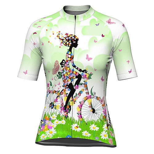 21Grams Women's Short Sleeve Cycling Jersey Floral Botanical Bike Top Mountain Bike MTB Road Bike Cycling Green Rosy Pink Spandex Polyester Breathable Quick Dry Moisture Wicking Sports Clothing
21Grams Women's Short Sleeve Cycling Jersey Floral Botanical Bike Top Mountain Bike MTB Road Bike Cycling Green Rosy Pink Spandex Polyester Breathable Quick Dry Moisture Wicking Sports Clothing