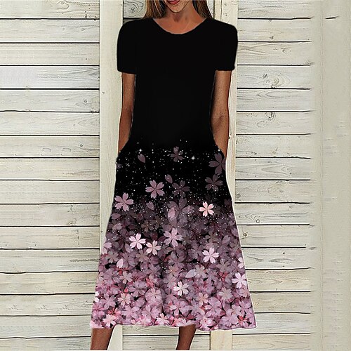Women's A Line Dress Midi Dress Pink Short Sleeve Floral Pocket Print Spring Summer Round Neck Stylish Casual Modern 2022 S M L XL XXL 3XL
Women's A Line Dress Midi Dress Pink Short Sleeve Floral Pocket Print Spring Summer Round Neck Stylish Casual Modern 2022 S M L XL XXL 3XL