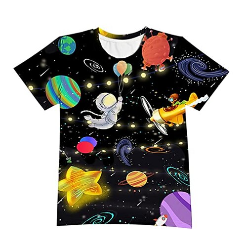 Kids Boys T shirt Astronaut Outdoor 3D Print Short Sleeve Active 3-12 Years Spring Black
Kids Boys T shirt Astronaut Outdoor 3D Print Short Sleeve Active 3-12 Years Spring Black